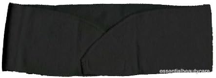 Stretchy Towelling Headband with fastening in Black or White (Black)