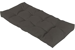 XINWANHONG Coussin de Banc Extérieur 1 2 3 ou 4 places, 8cm Coussins de Balancelle Jardin Imperméable Antidérapant Mobilier d'extérieur Coussin d'assise Rectangulaire Pour Terrasse Fenêtre,Dark gray,200x60cm