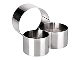 Hechos en Acero Inoxidable JPF - Aros para Emplatar y Decorar - Acero Inoxidable - Set de 3 Medidas
