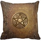 Square Wicca Rustica: Book Of Shadows Pillow Cover Cotton Pillowcase Cushion Cover 16 X 16