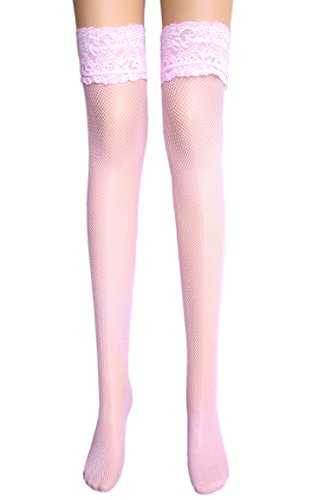 baby pink fishnet stockings