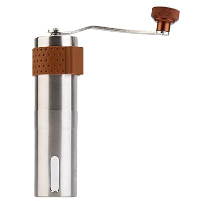 Tsing Manivelle Portable moulins à café, OUTAD Manuel Coffee Mill réglable Finesse Great Coffee Bean Grinder avec la conception d'acier inoxydable