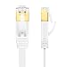 Produktbild TNP Products CBL_CAT7_FL_WHT_3FT Ethernet-Kabel, 3', weiß, Stück: 1