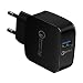 Produktbild Perfectii Qc 3.0 Reise-Netzteil Handy-Ladegerät Quick Charge Eu Ständer