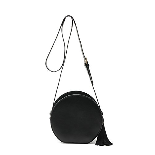 Preisvergleich Produktbild Syknb Kleine Leder Umhängetasche Beutel Retro - Runde Tasche