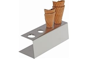APS CF309 Ice Cream Cone Stand, 4 Holes, Stainless Steel