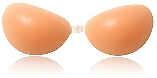 KIKAR Silicona Autoadhesivo Sujetador para Vestido de Mujer sin Tirantes Top con Espalda Descubierta, etc. Color Carne C
