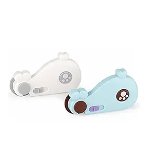 KPNG Cute Whale Child Safety Drawer Lock Cabinet Locks Baby Proofing Latches, Baby Proofing Cabinet Latch for Drawer (Color White & Blue) (2 Piece)