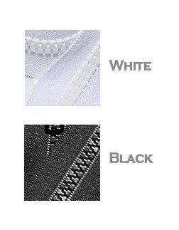 Sale 6 Assorted 30 Inch Vislon YKK Zippers - Number 5 Molded Plastic - Separating - Medium Weight - Black and White (6 Zippers / Pack) by ZipperStop Wholesale Authorized Distributor YKKÃ'Â®