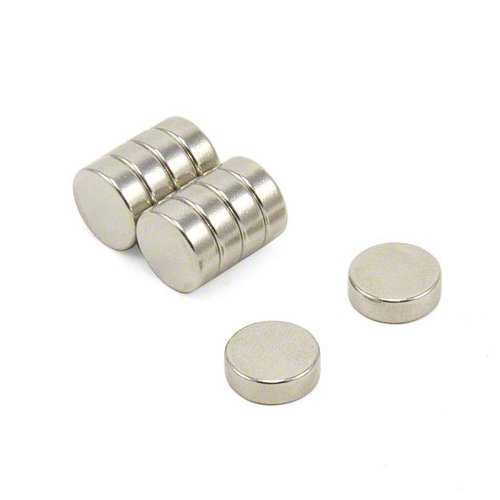 first4magnets F124-10 12 mm diámetro x 4 mm de grosor N42 imán de neodimio con 3 kg tirador (10 unidades)