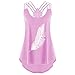 Produktbild HWTOP Tank Tops Damen T-Shirt Feder Druck Sling Sweatshirt Ärmellos Bandagen Weste Trägerhemden