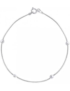 Edles Armband / Armkettchen mit Silberperlen aus Sterling Silber, 20cm Länge