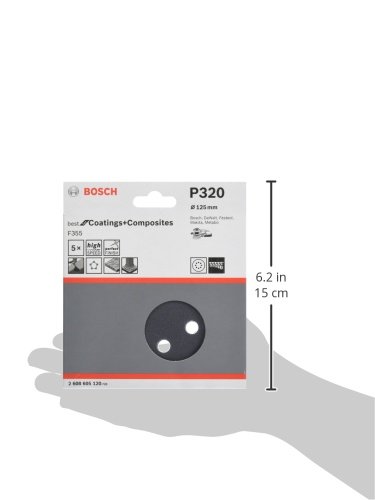 Bosch Schleifblatt F355 Best for Coatings+Composites 125mm Korn 320, 5 Stk. - 3