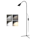 ❤ 【Lámpara de pie de cuello de cisne flexible】: Lámpara de pie de lectura LED, flexible y de cuello de ganso duradero, le permite inclinar y girar la cabeza de las lámparas hacia donde usted se encuentre.Podría funcionar bien incluso en una esquina cerrada y cumplir con los diferentes requisitos de los usuarios.