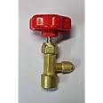 1/4" SAE AIR Conditioning Refrigerant Opener CAN TAP Valve GATE Valve TAP Shut-Off Check Valve (Qty : 1) (Brass)