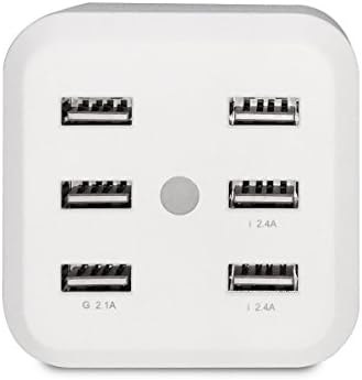 VIGICA All in One Universal World Travel Adapter 6 Port USB International Power Plug Wall Charger Adaptor (UK/EU/AU/US) Safety Fused AC Socket