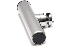 PIMAR MARINE EQUIPMENT PIMAR Portacanne con Morsetto in Acciaio Inox Diametro 25 32 mm Supporto per Canna da Pesca Regolabile Montaggio su Rotaie per Barche e Yacht Supporto per Binari