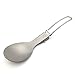 Produktbild 100% Titan Spork,Klapplöffels Ultralight 18.1g für Outdoor Reisen,Camping,Wandern, Angeln, Backpacking, Scouts, in einem Picknickkorb,Nicht ätzend und nicht magnetisch (Klappbar Lö