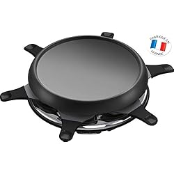 Moulinex Accessimo Raclette Plancha Crêpier 6 Coupelles Noir RE151812