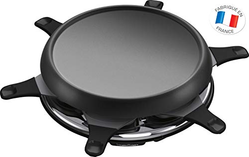 Moulinex Accessimo Raclette Plancha Crêpier 6 Coupelles Noir RE151812