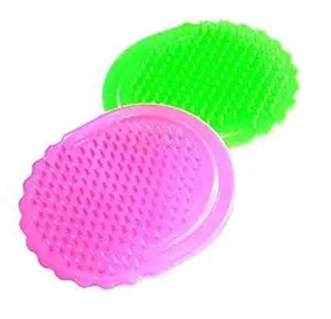 ILT RETAIL - (Pack of 2pc) Round Fingers Pocket Hair Scalp Massage Comb Brush| Round pocket Hair comb Multi color (Color may vary)