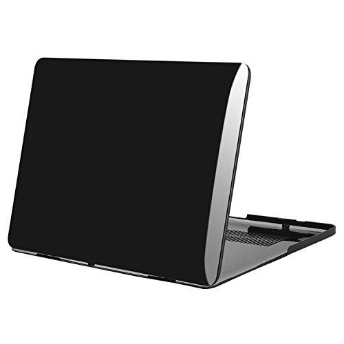 MOSISO MacBook Pro 15 Retina Hülle (NO CD-ROM Drive) - Ultra Slim Hochwertige Plastik Hartschale Tasche Schutzhülle Snap Case für MacBook Pro 15 Zoll with Retina Display (Model A1398), Jet Schwarz