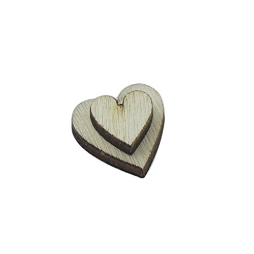 100pcs DIY Set Herz Holz Scrapbooking Dekoherzen Verschönerung Scrapbook - 5