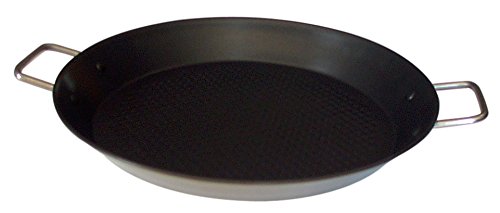 Callaway Paellera de INOX Antiadherente, 36 cm, Plateado/Negro