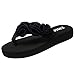 Produktbild SANFASHION Große Förderung Frauen Mode Sommer Blume Flip Flops Einfarbig Sandalen Slipper Strand Schuhe (36EU, Schwarz2)
