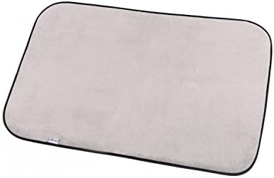 SILOKO Flannel Non-slip Shower Bathroom Mat 20-Inch by 32-Inch Grey