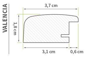 Bilderrahmen Alu gebürstet (Valencia) 70X90cm - 4