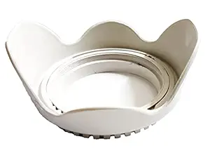 Hanumex 58 MM Reversible Flower Lens Hood for Canon Rebel, Canon EOS 18-55MM Lens 55-250MM Lens- White Color