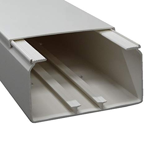 Preisvergleich Produktbild 2m Kabelkanal Kabelschacht Installationskanal 60x110 reinweiss mit Deckel
