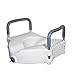 Produktbild TYXHZL Fahrender Erhöhter Toilettensitz Mit Erhöhten Abnehmbaren Armlehnen, Toilettensitz Mit Armlehnen Material: HDPE