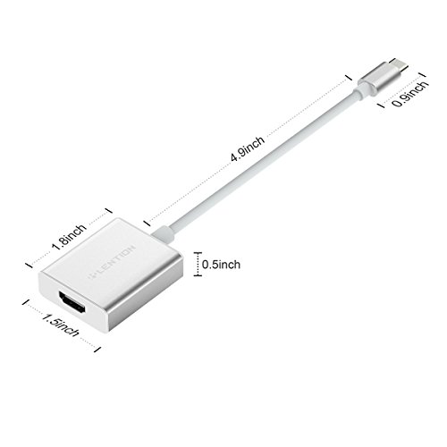 LENTION 1080P HDTV USB-C auf HDMI Aluminium-Adapter Kabel, Unterstützt 4K/60Hz, Typ C 3.1 zu HDMI Konverter für MacBook 12″, MacBook Pro 2016/2017, Chromebook, XPS Und Computer & Laptop mit Typ-C Port - 2