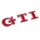 3d emblema de GTI masa: 102 mm de largo, 37 mm de ancho y 4 mm de grosor.