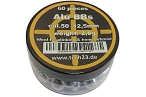 SMB 60 x sfere in alluminio BBS Cal.50, ideali per tutti i T4e, HDR50, HDP50, TP50, in alluminio, 2,8 g