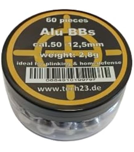 50 Stück RAM Munition Kaliber .43 Aluminium Kugeln – Für T4E PPQ, SFP9, M&P9, TPM1
