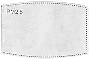 Anself- 50Pcs Protections Bouche Filtres Filtre À Charbon Actif Remplaçable Anti-Brouillard Anti Haze Anti-Poussière 6-Couche Protections De Protection Pad, pour Adultes et Enfants
