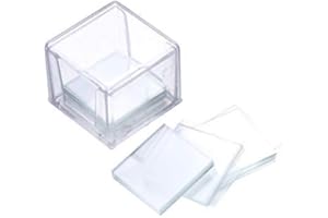 HEMOBLLO 100 Pcs Microscope Accessories Microscope Slides and Coverslips Accessories for Prepared Microscope Slides An Fittings Glass Slide Instrument Cover Slip Suite