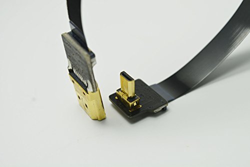 Neue schwarze FPV HDMI Kabel Micro Schnittstelle zu Standard-Schnittstelle für Gopro Sony A7RII A7SII A6500 A9 A6300 (eine umgekehrte Sockel A6000) 90 Grad DJI 20CM - 3