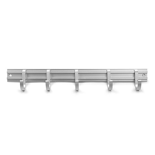 Garderobenleiste Bewegliche Kleiderhaken Cokira Garderobenhaken Mit 5 Haken Bewegliche Mehrzweckhaken Wandhaken Handtuchhalter für Kleidung Türme und Schlüssel–im Badezimmer oder Küche - 3