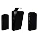 Produktbild Für BLACKBERRY STORM 2 9550 glatt schwarz Leder Flip Case Cover Tasche