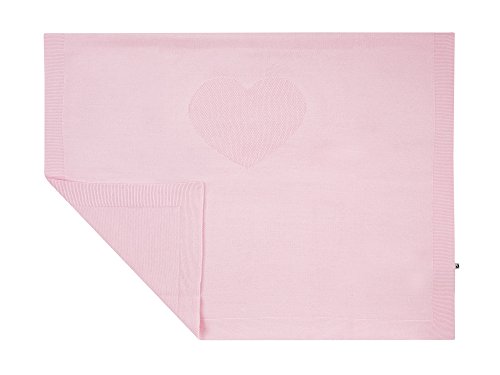 Preisvergleich Produktbild Jacky Herzen Strickdecke, Light Pink, 100 x 70 cm