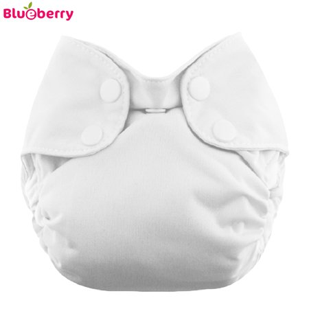 Preisvergleich Produktbild Blueberry Simplex Newborn (AIO) - Weiß - (Bio-Baumwolle) - Stoffwindel AIO Pocketwindel