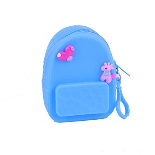 Preisvergleich Produktbild Winice Tragbare Geldmünzsack Tasche, Schultasche Kleine schützende Aufbewahrungsbox Box Tasche für Schlüssel Karten USB Sticks, Kabel Münze Cash - Sky Blue