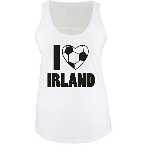 I LOVE IRLAND – Damen Tank Top – Weiss / Schwarz Gr. XL