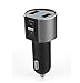 Produktbild FM-Transmitter, yustar LED Display Bluetooth Freisprecheinrichtung Smart Media Audio MP3 Stereo Musik Player mit Dual 3,4 A USB KFZ-Ladegerät – Unterstützt USB Disk – eingehende Call Zahl Ankündigung – Wahlwiederholung der letzten Anruf