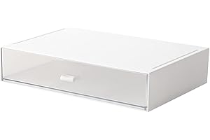 JUMRHFAN Kleine Schubladen, Kunststoff-Schubladenbox, Schreibtisch-Organizer mit Schublade für Schule Zuhause Bürobedarf und Schmuck (weiß, 1 Schublade)