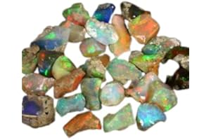 ATOZ SHOPPING Opale naturelle éthiopienne de qualité supérieure 1 pièce (1,00 carat, 3,00 ct, 5,00 ct) Opale de feu brute brute brute brute non traitée Opale noire rugueuse (mélange feu 3